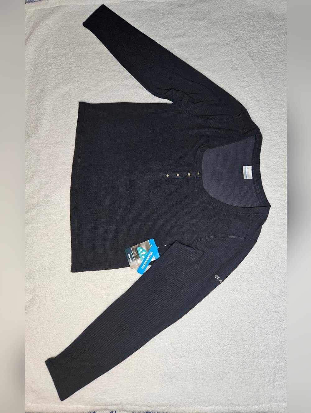 Columbia Men's Brea Falls Grid Henley Long Sleeve Top Womens